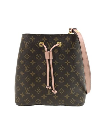 louis vuitton 棕色 NeoNoe 老花帆布塗層水桶包 肩背包