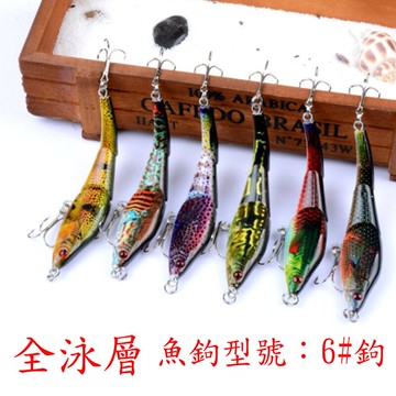 ~廣隆~彩繪-99 多節魚 全泳層 米諾 路亞餌 9.5cm-8.9g 仿生魚餌 假餌 仿生餌 誘餌 小魚 擬餌 釣魚