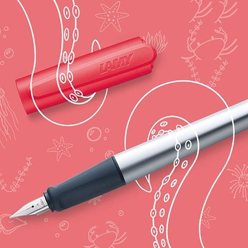 【雷雕免費刻字】LAMY 三角鋼筆 / nexx 系列 - 限量 珊瑚紅