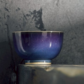 全手工超美極光紫色主人杯高溫顏色釉個人杯150ML 茶杯單個1入