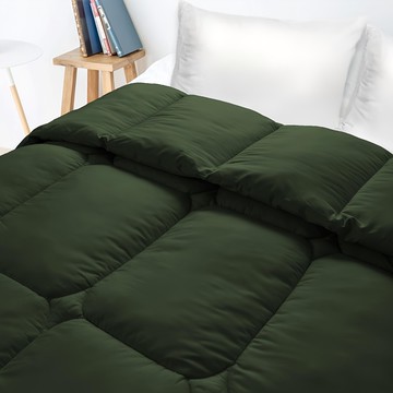 寢室安居 韓版 3D 雲朵羽絲棉保暖被 212 x 182cm 1.9kg  雪松灰綠  1條