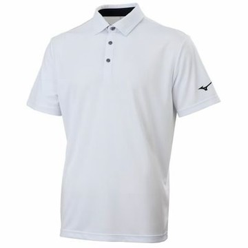 MIZUNO 美津濃 短袖上衣 男 POLO衫 吸濕排汗 抗UV 白 32TAYA1301