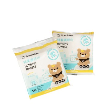 妙妙熊 特柔護理巾-20張/包(紗布巾/乾濕兩用巾/餵奶巾/口水巾/洗澡巾/洗臉巾/擦澡巾)