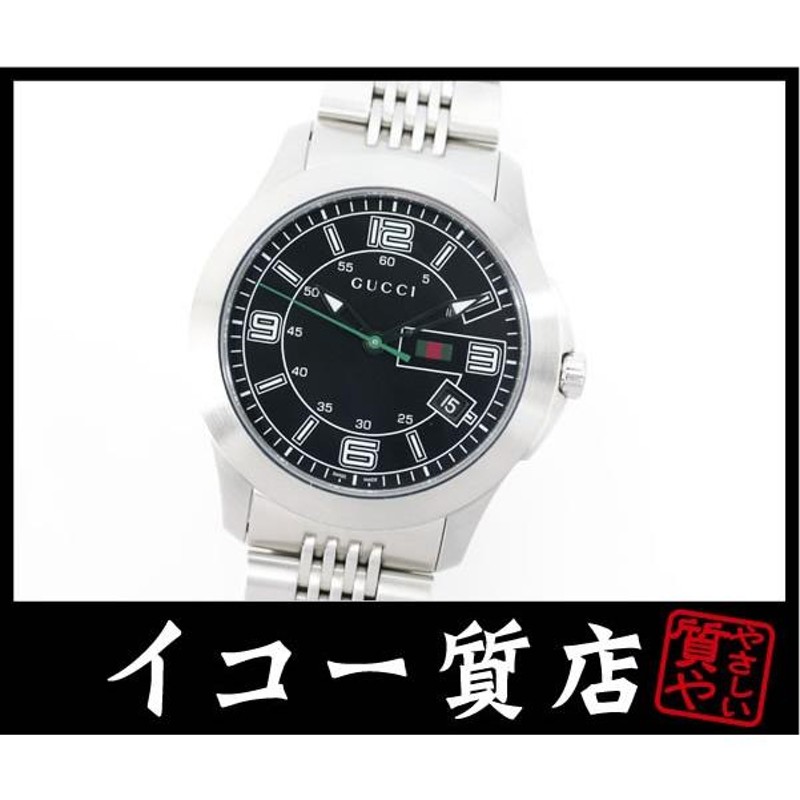 イコー質店 グッチ G-タイムレス YA126201 メンズ クオーツ ブラック 