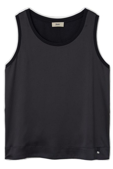 Herno Glam Knit Effect Satin Tank Top