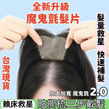 台灣出貨 『魔鬼氈』髮量神器 魔鬼氈假髮片 蓬鬆高顱頂 隱形無痕 劉海假髮片 女頭頂補髮片 大T款魔術貼假髮