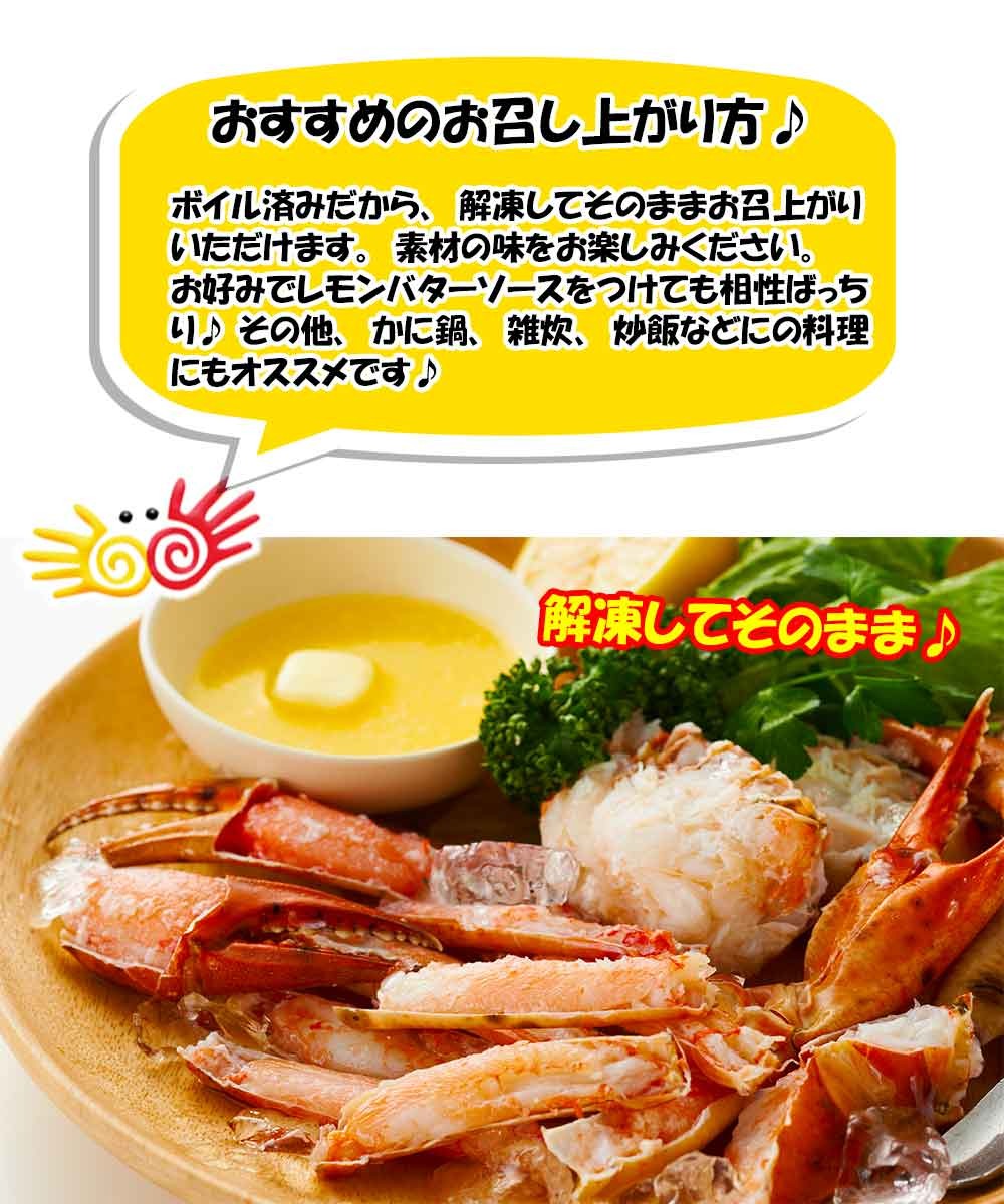 かに カニ 蟹 まるずわいがに（オオエンコウガニ） 肩付脚 総重量2.5kg 正味重量2kg  訳あり 丸ズワイガニ ボイル 脚 足 ギフト 御歳暮