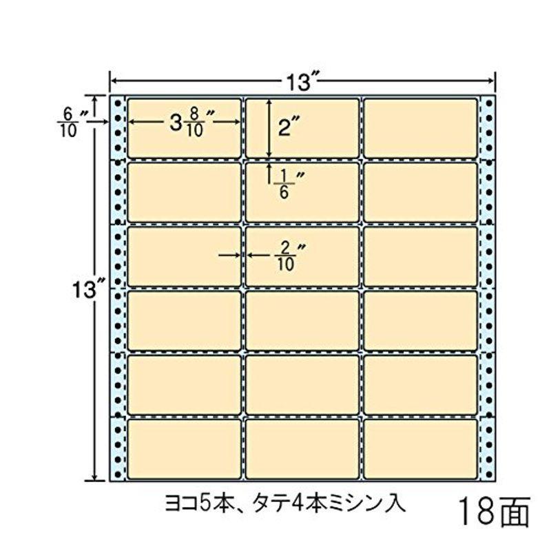 東洋印刷 タックフォームラベル 13インチ ×13インチ 18面付(1ケース500折) M13A-BEIGE