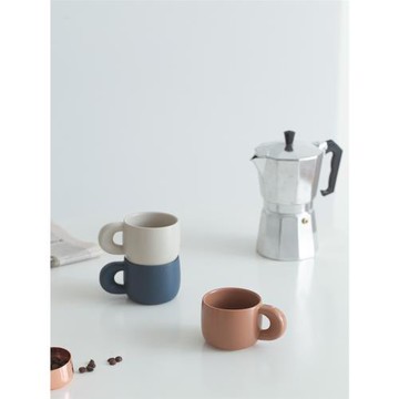 出口韓國咖啡杯子 ins風格 簡約大把手陶瓷水杯家用 北歐下午茶