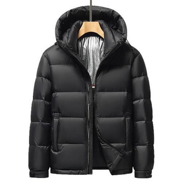 【米蘭精品】現貨+預購 頂級真羽絨外套90%鴨絨羽絨衣秋冬外套上衣大碼休閒男裝-連帽麵包服3色74mt54