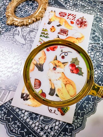 KR524聖誕紅狐_Christmas red fox A