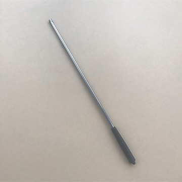 不伸縮8MM接口不銹鋼桿子 單節空心超輕冰釣抄魚網竿帶孔塑料手柄