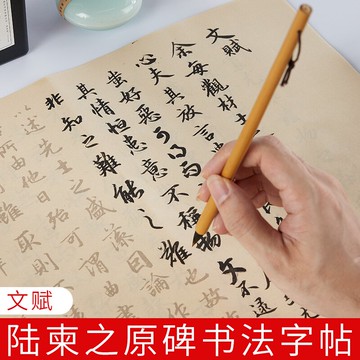 陸柬之文賦毛筆字帖書法專用紙小楷練字行書初學者入門臨摹套裝中楷原碑描紅宣紙練習紙軟筆練字帖仿古作品紙