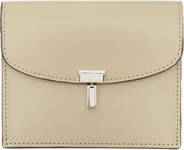 TOTEME 米色 T-Lock Leather 卡包