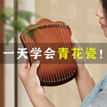 {可打統編 超低價}Cega17弦萊雅琴便攜式指彈琴初學者入門豎琴箜篌小眾樂器專業演奏
