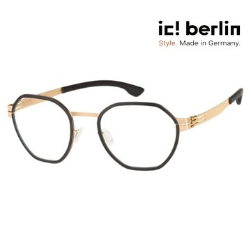 【ic! berlin】Carbon Black/Rose Gold 德國薄鋼眼鏡公司貨 台南 時代眼鏡 蔡司優視力專家