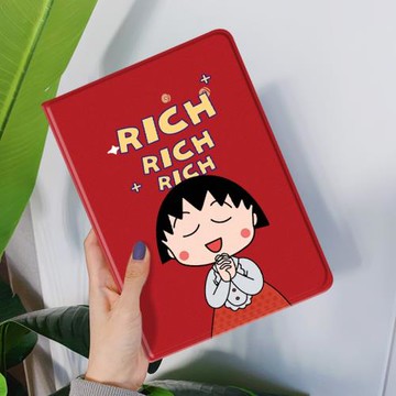 可愛殷桃小丸子新款適用iPad Pro11英寸保護套air310.5蘋果10.2寸89平板7mini4帶筆槽防摔9.7電腦pad超薄網紅