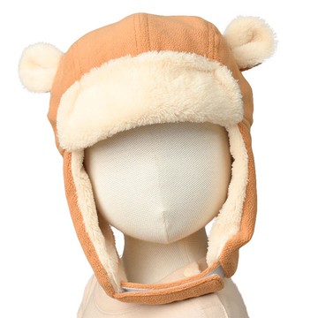 akachan honpo - 小耳朵飛行帽-咖啡色