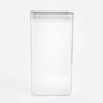 旋鈕式防潮PET密封罐4.1L 長形灰