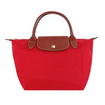 LONGCHAMP Le Pliage 短把摺疊水餃包(小/紅色)