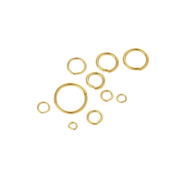 宏雲Hongyun-Ala-强保色18K包金開口圈合金真金單圈連接環手工diy製作飾品配件資料