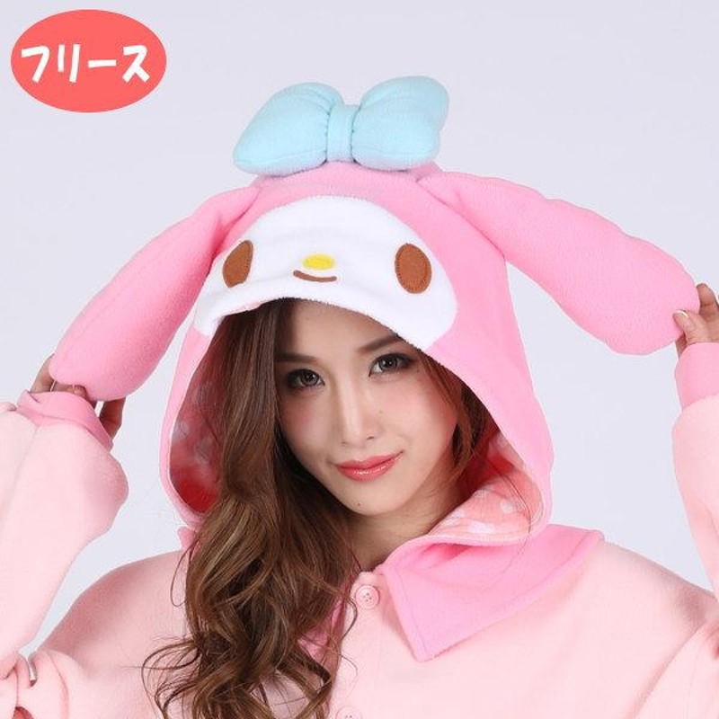 【新品】 マイメロディ マイメロ　着ぐるみ パジャマ 大人用 フリース　サンリオ 新品】 マイメロディ マイメロ 着ぐるみ パジャマ 大人用