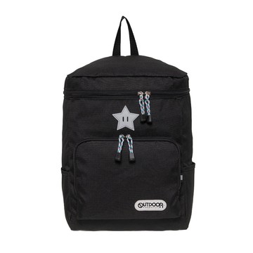 【OUTDOOR】風格前線星星方款後背包-黑色 OD153337BK
