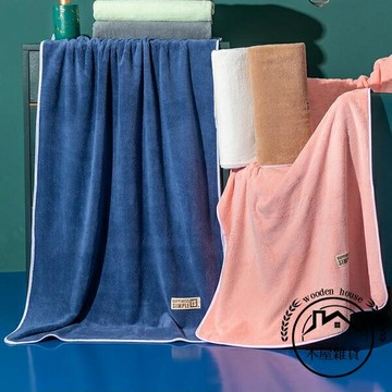 大浴巾女夏薄款非純棉浴巾家用純棉吸水成人男洗澡速干全棉不掉毛【木屋雜貨】