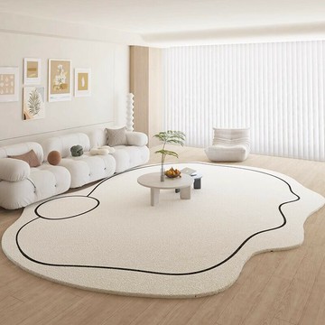 免運/公司貨 地墊 異形地墊 不規則地墊 不規則客廳地毯沙發茶幾毯異形仿羊絨地毯奶油風防滑墊天津地毯 可開發票 全館五折 工廠現貨直銷 新品特價 z11072