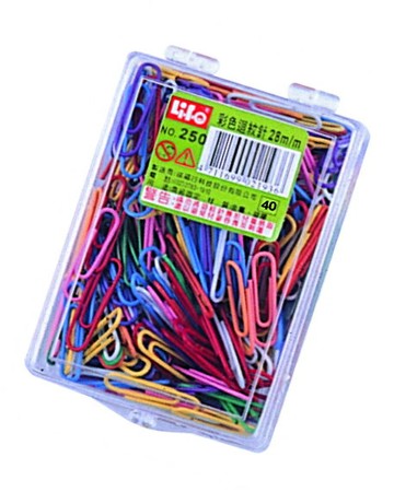 徠福 彩色 迴紋針 250入/盒 NO.250【APP滿額下單4%點數(單一帳號最高1500點)】6/30止