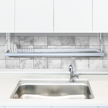 新快樂 天花板式現代風碗盤瀝水架 1200  1個  1層  銀色