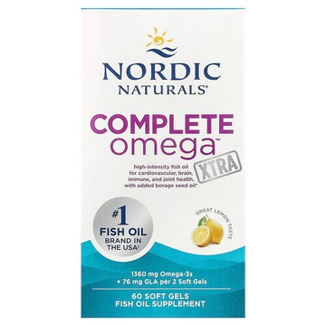 Nordic Naturals, Complete Omega Xtra，檸檬味，1360 毫克，60 粒軟膠囊（每粒軟膠囊 680 毫克）