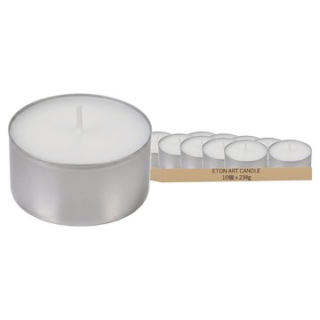 高優質無煙茶蠟燭 4小時 1.4 x 3.8cm 10個  無煙  238g  1組