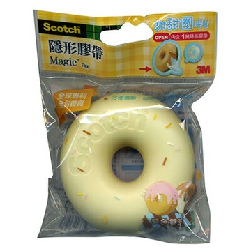 【文具通】3M Scotch 隱形 膠帶 附台 甜甜圈 810DD-5 奶油色 E1040036【APP滿額下單4%點數(單一帳號最高1000點)】7/31止
