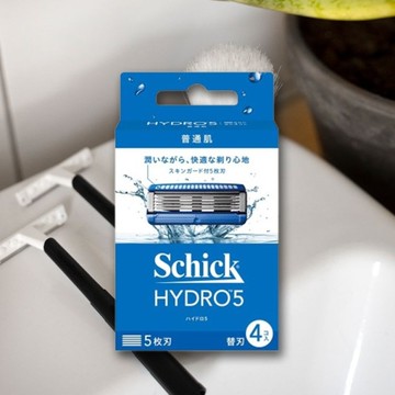 Schick 舒適 水次元5刮鬍刀片4入(普通肌)【小三美日】DS002642 男性