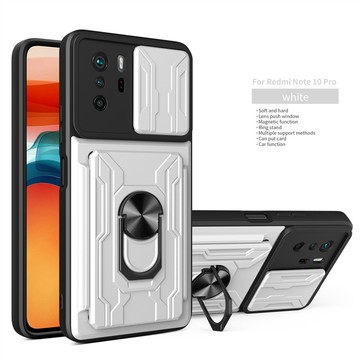 利甲功能推窗 卡包指環支架殼 適用於 VIVO Y21/Y21S Y27 Y35 Y36 Y52 Y72 保護殼 防摔殼