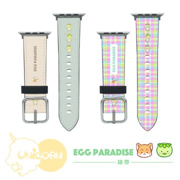 【蛋蛋樂園 x Unicorn聯名限量】Apple Watch皮革錶帶 S1~11代 替換錶帶 iWatch 手錶帶