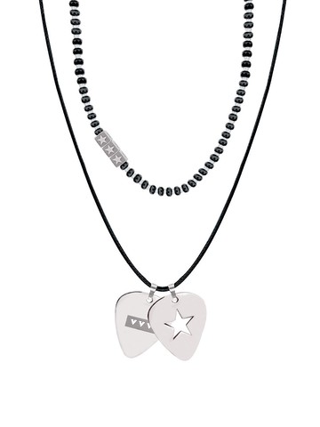 Double Peak Logo Surgical String Necklace