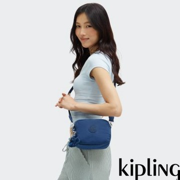 Kipling 休閒藍輕巧兩用側背後背包-CAHIR