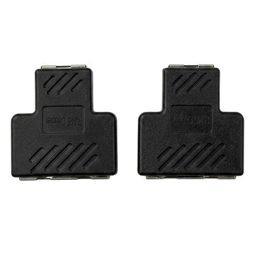 Neon 台灣霓虹 網路訊號一進二出分線器1對組 RJ45  黑色  1組  36mm