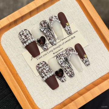 💟加一手工甲💅🏻藝禾【蝴蝶小香風】新款手工穿戴甲秋冬色係手工高貨精品手作純手工穿戴甲 HUPP