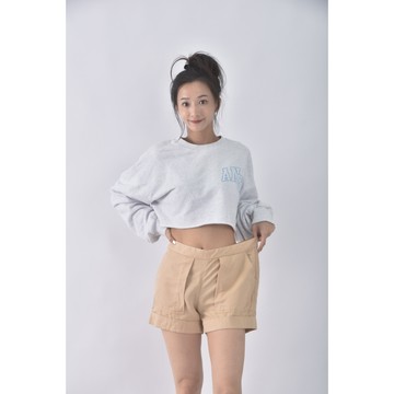 (M) z1975高腰質感杏色短褲二手衣