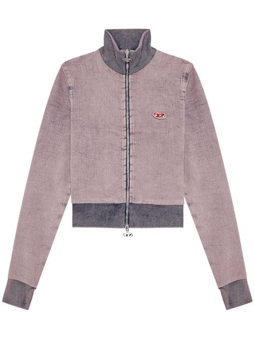 Diesel - D-EMY-NE denim zip-up jacket - women - Cotton/Elastane - M - Purple