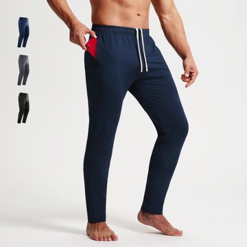 秋季戶外跑步運動長褲男騎行透氣速干直筒褲體育生田徑訓練健身褲