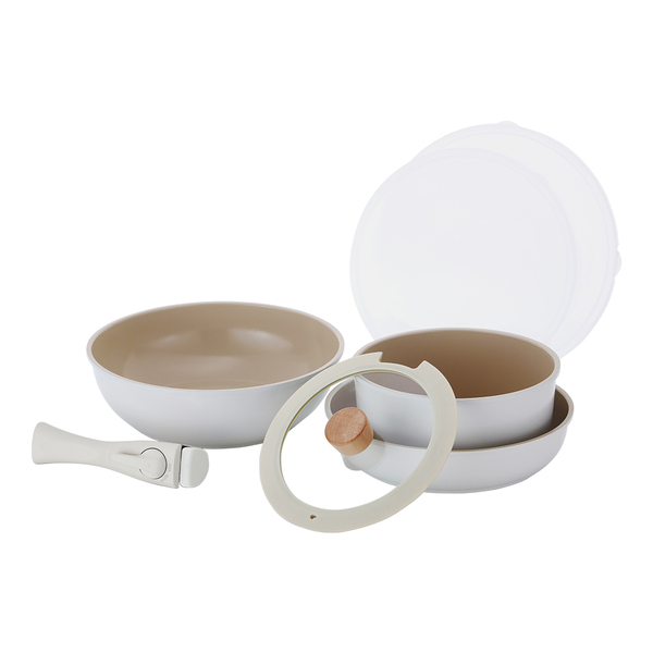 熱銷商品接單後5日出貨【NEOFLAM】FIKA Midas Plus陶瓷塗層鍋具7件組(IH爐適用、不挑爐)