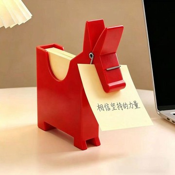 【臺灣出貨】可愛小馬便籤夾擺件名片夾桌面留言便條夾辦公室學生日用收納盒55lkh