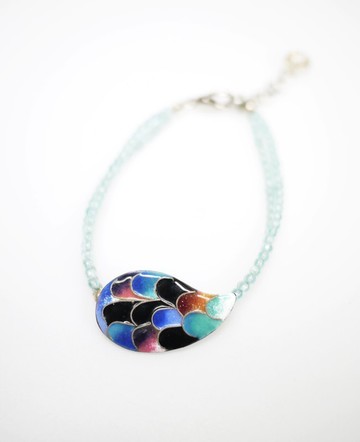 Drop of Tears彩色眼淚琺瑯手鍊(藍系)