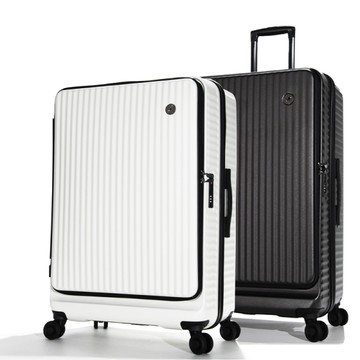 ~雪黛屋~KANGOL 24吋行李箱前開拉鍊式加大主袋防刮360度靜音雙飛機輪K#004A