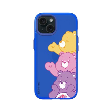 iPhone 15 Clear 激光藍 - Care Bears - 疊疊樂