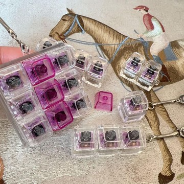 【新品上市】PC高透減壓按鍵123469鍵機械鍵盤試軸器解壓按鍵玩具掛件鑰匙扣